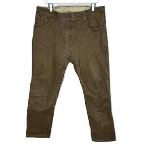 Kuhl Brown Rydr Work Pants, Vintage Patina, Canvas Work Pants, Size 38x32